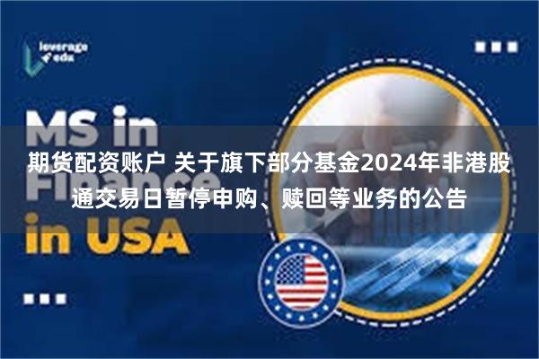 期货配资账户 关于旗下部分基金2024年非港股通交易日暂停申购、赎回等业务的公告