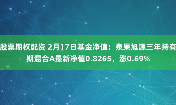 股票期权配资 2月17日基金净值：泉果旭源三年持有期混合A最新净值0.8265，涨0.69%